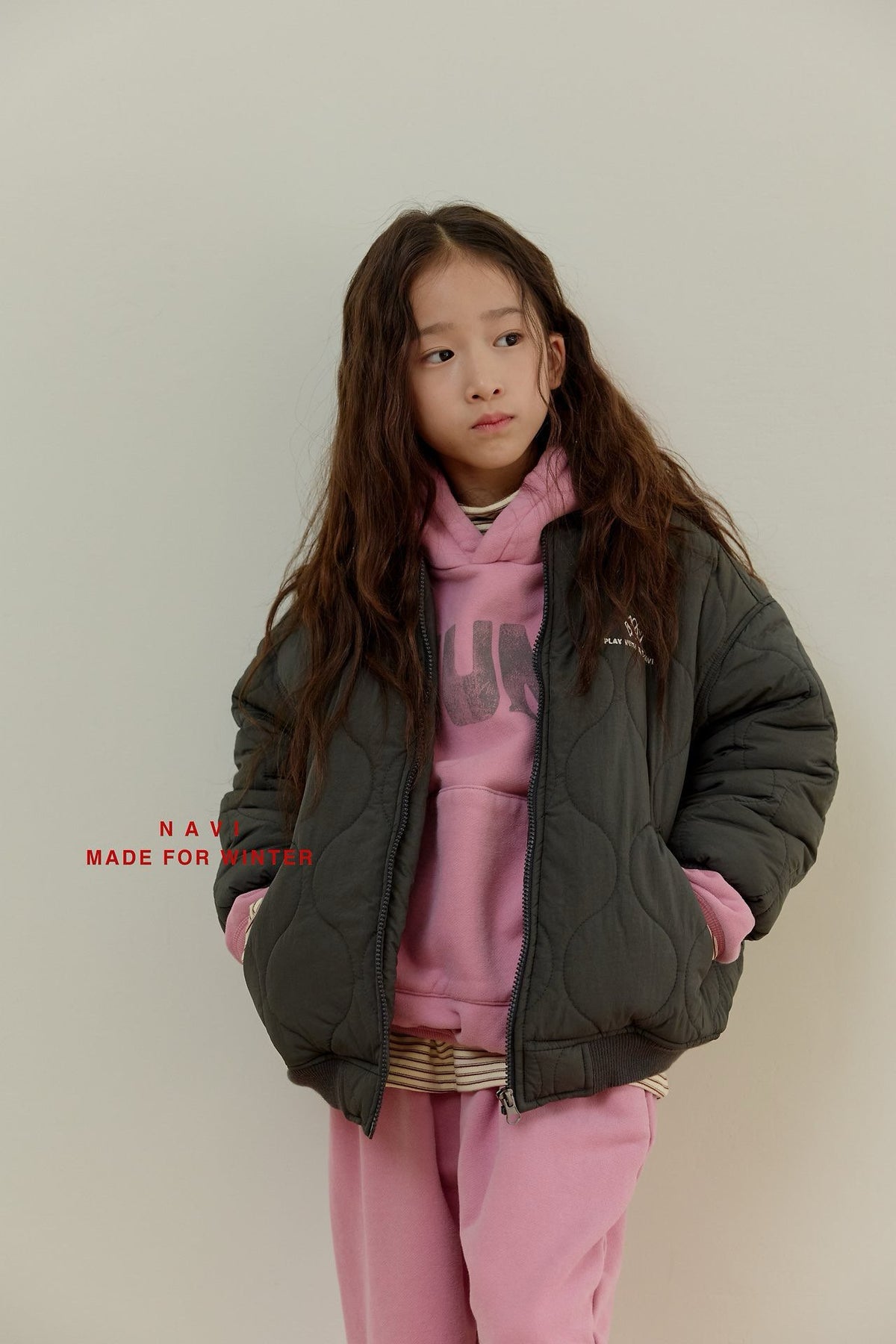 《予約》Bomber Quilted Jacket / NAVI