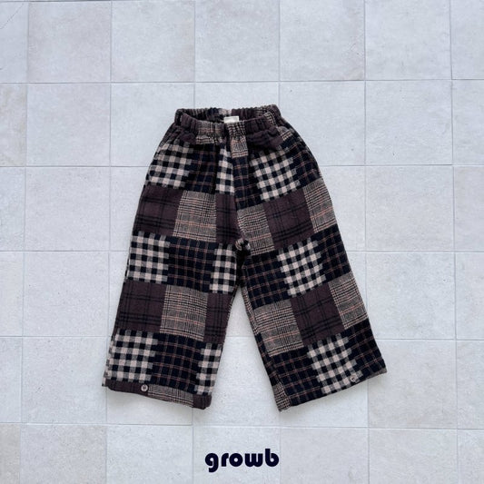 《予約》Patchwork Check Pants / GROWB