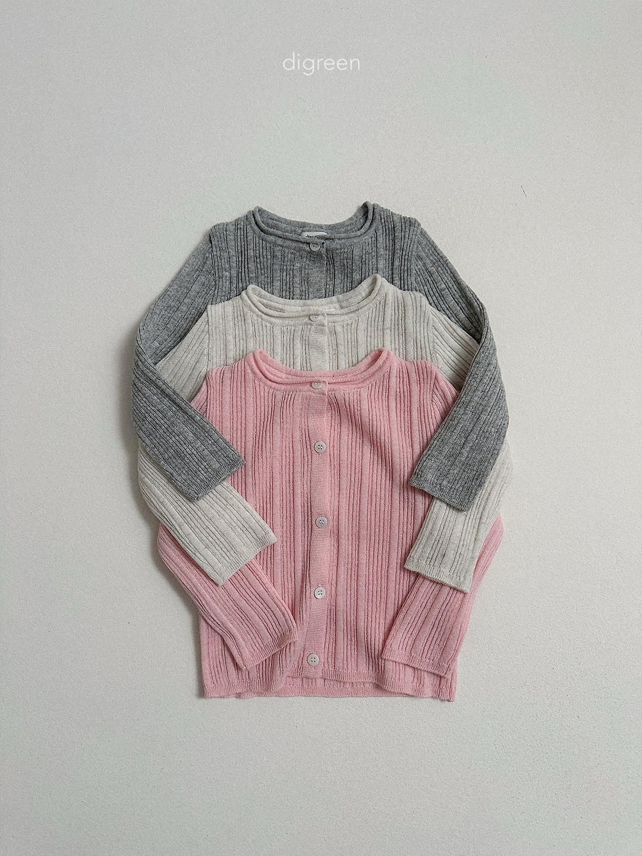 《予約》Wiggly Rib Cardigan (kids) / digreen