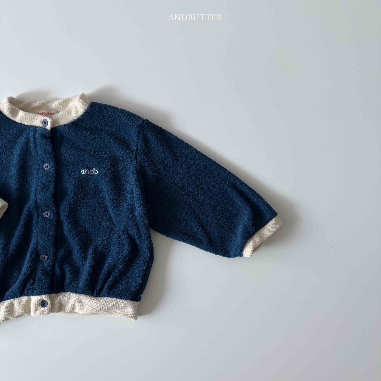 《予約》Two-Tone Terry Cardigan / andbutter