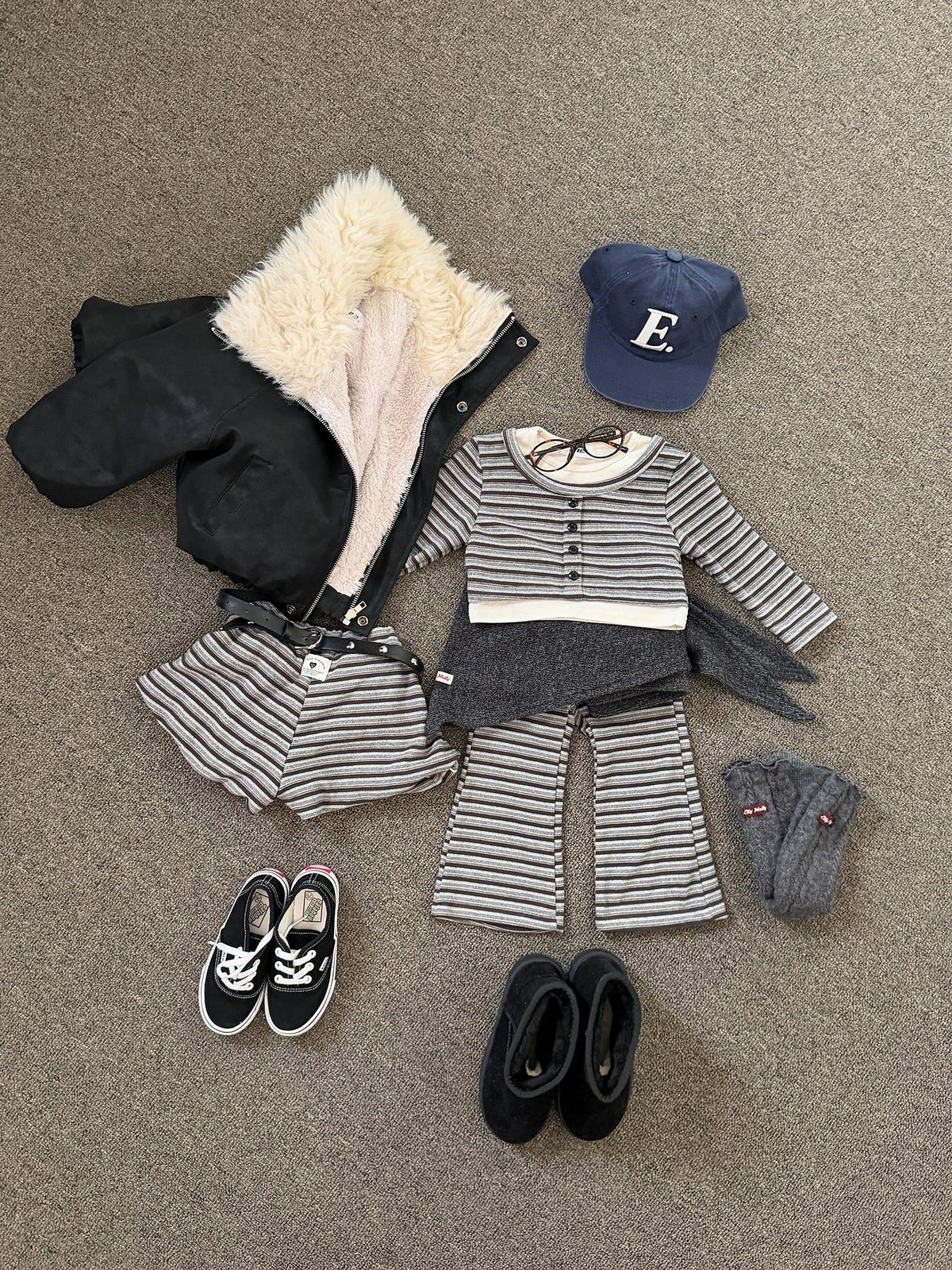 《予約》Big Collar Shearling Jacket / ELLY MOLLY