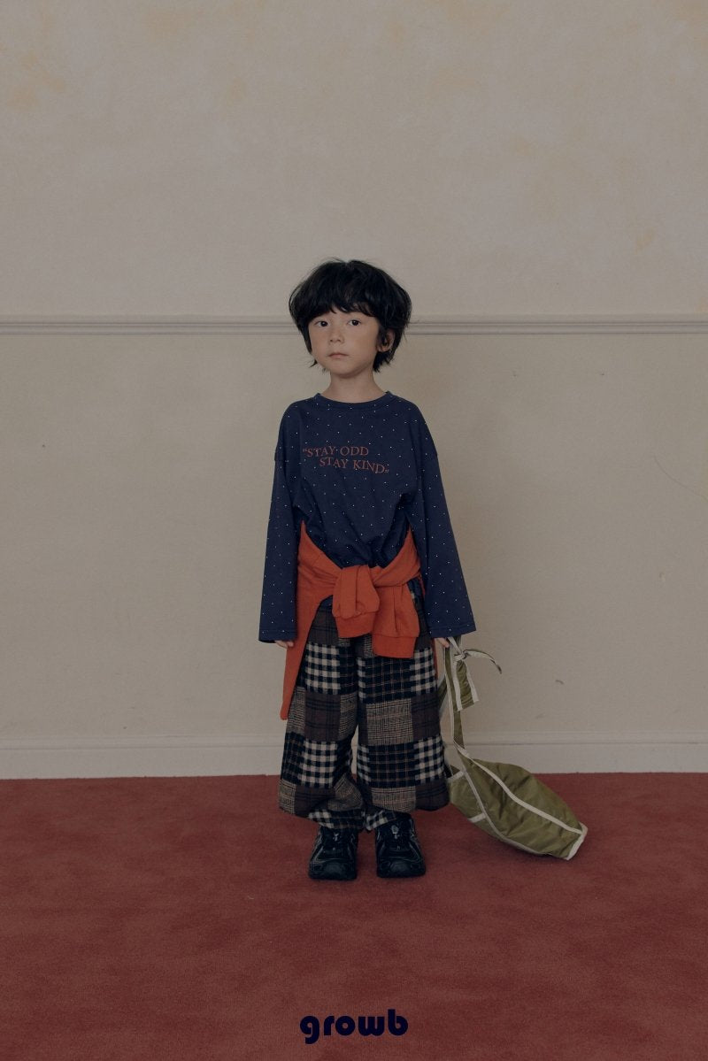 《予約》Patchwork Check Pants / GROWB