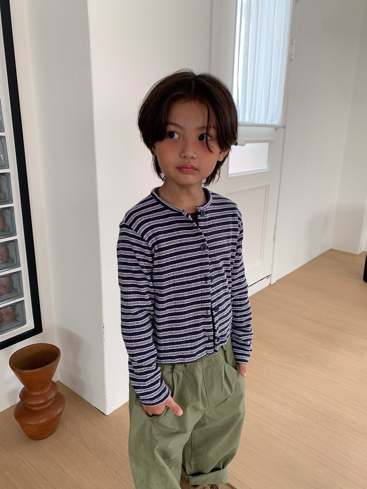 《予約》Stripe Cardigan / Cantuccistudio