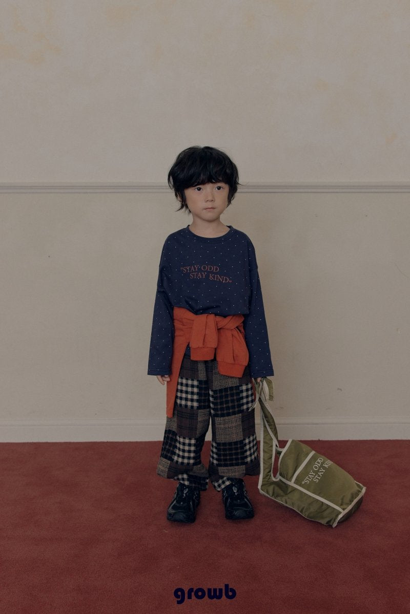 《予約》Patchwork Check Pants / GROWB