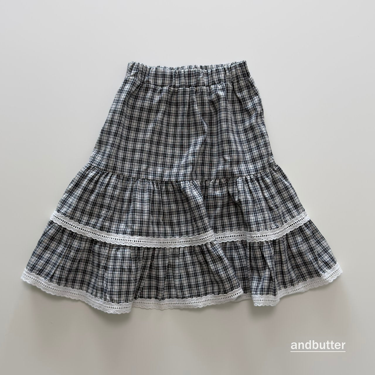 《予約》Check Tiered Skirt / ANDBUTTER