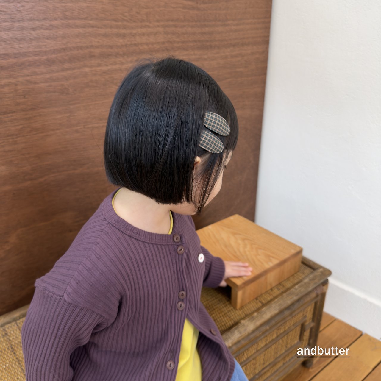 《予約》Classic Check Hair Clips (2SET) / ANDBUTTER