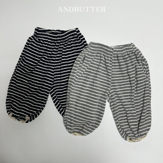 《予約》Stripe Jogger Pants / andbutter