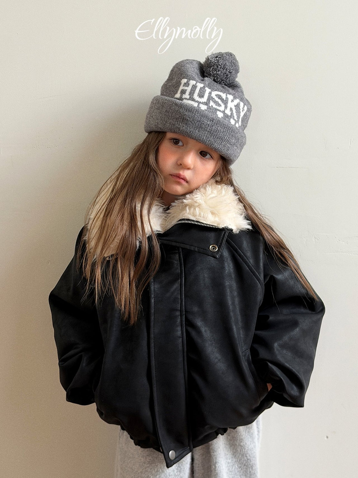 《予約》Big Collar Shearling Jacket / ELLY MOLLY