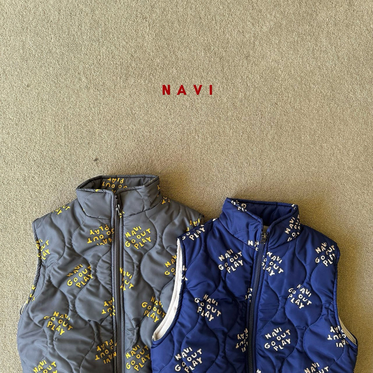 《予約》Melt Quilted Vest / NAVI