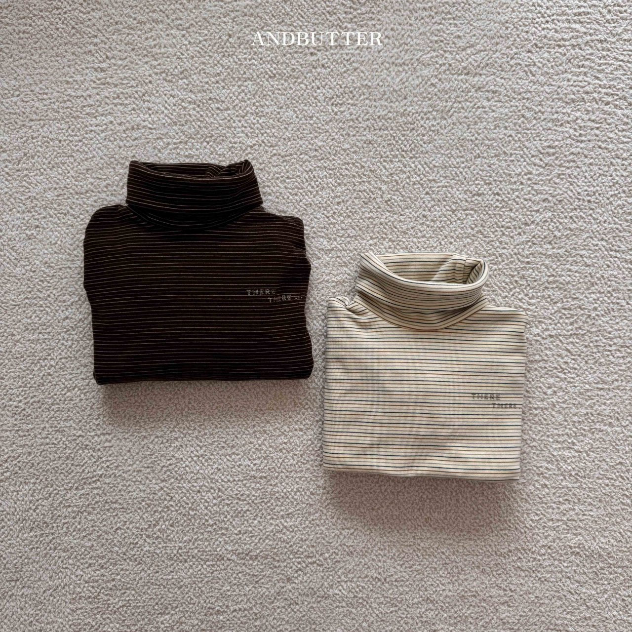 《即納》Peach Stripe Turtleneck