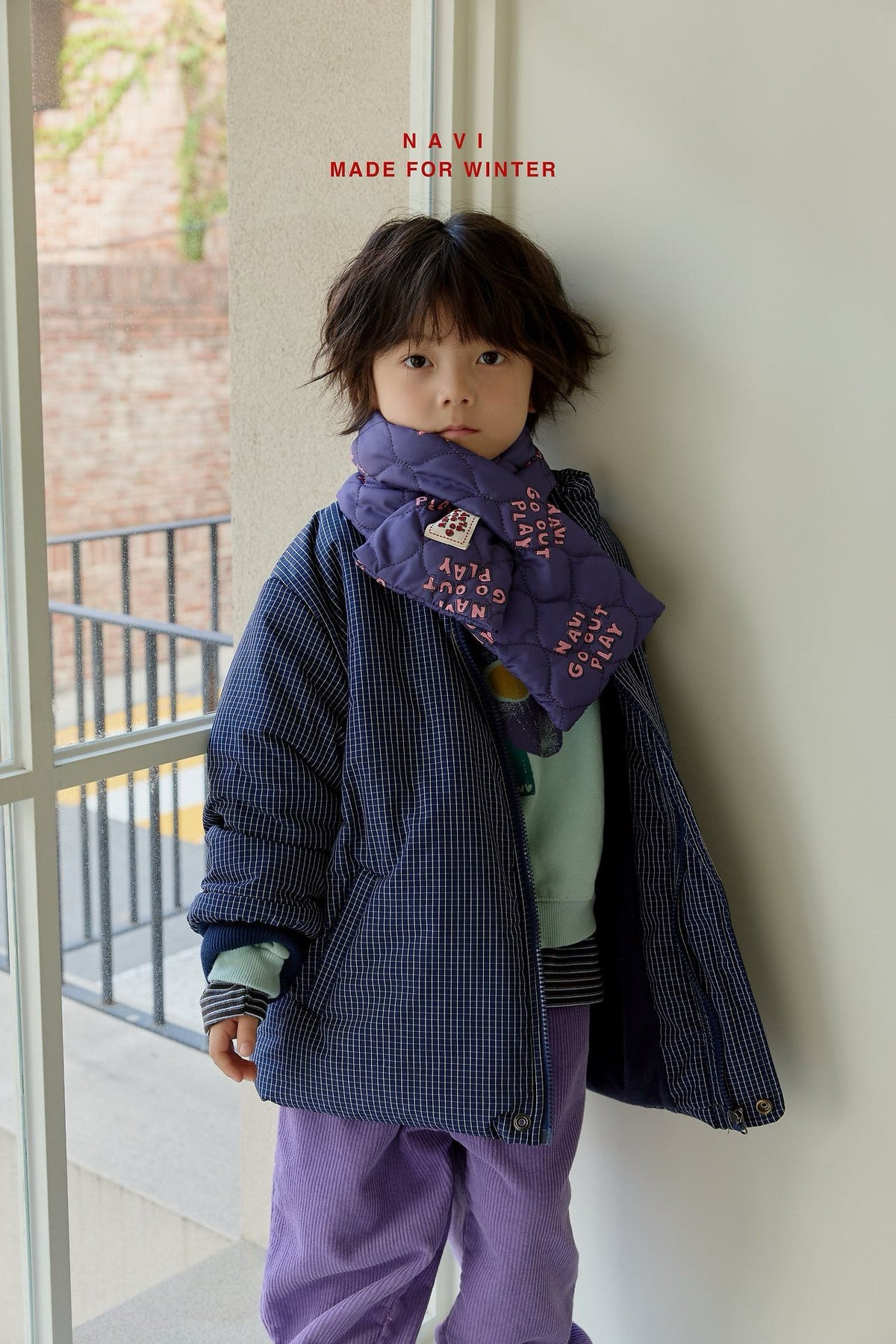 《予約》Rosie Quilted Muffler / NAVI