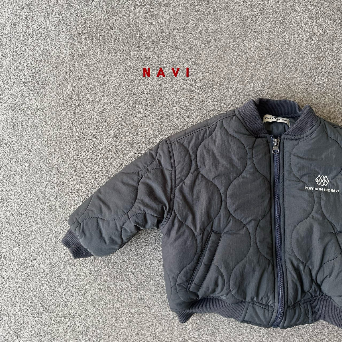 《予約》Bomber Quilted Jacket / NAVI
