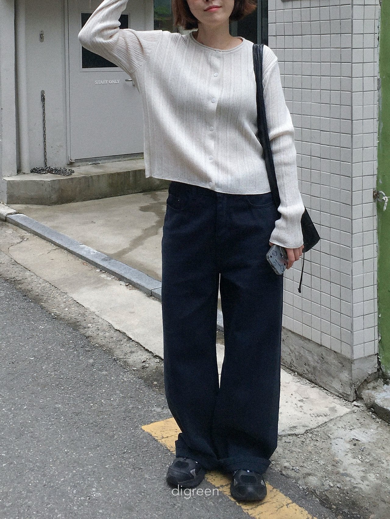 《予約》Wiggly Rib Cardigan / digreen (mom)