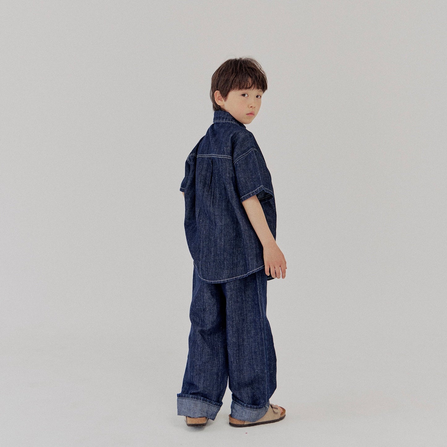 《XXL size Last 1点》Linen Denim Shirt