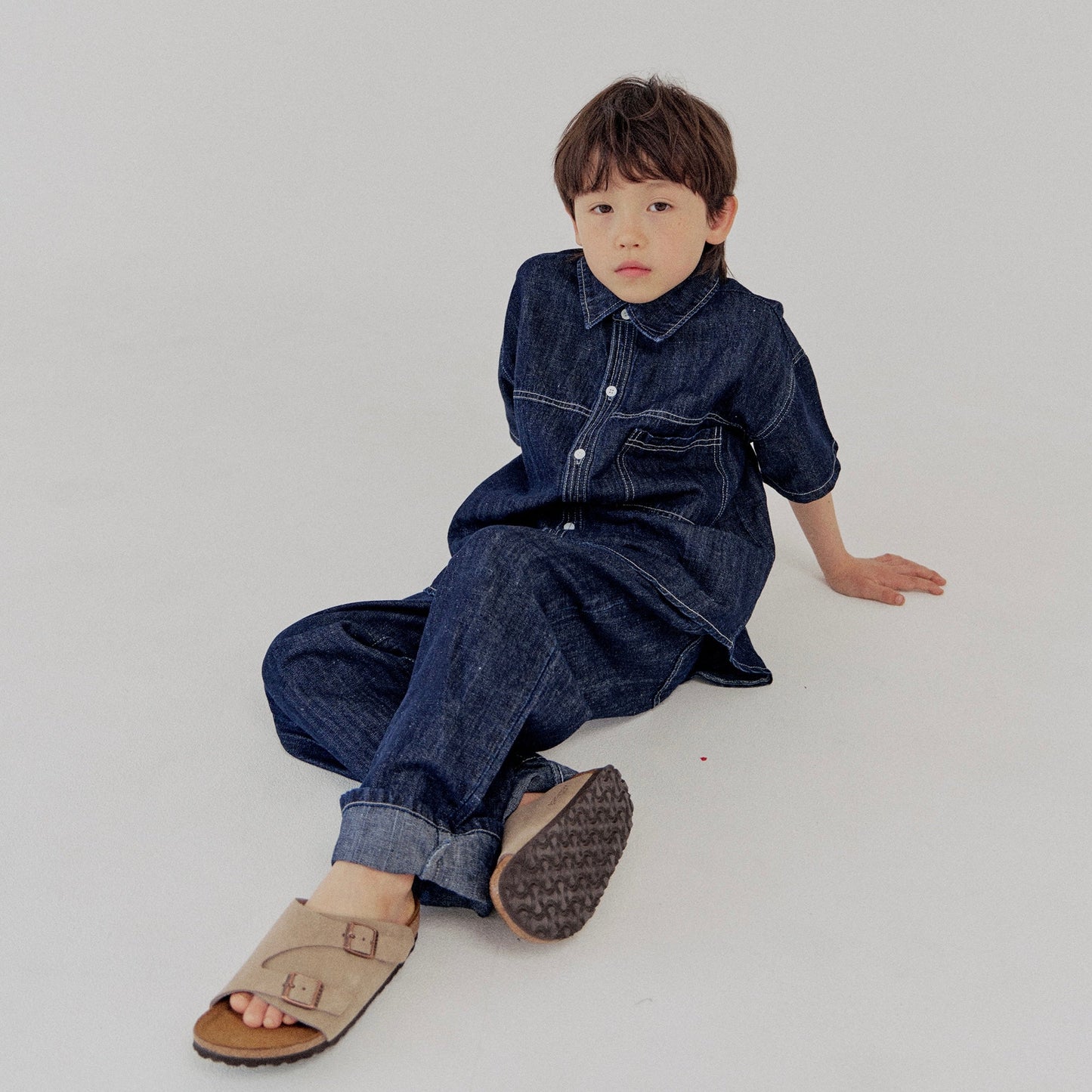 《XXL size Last 1点》Linen Denim Shirt