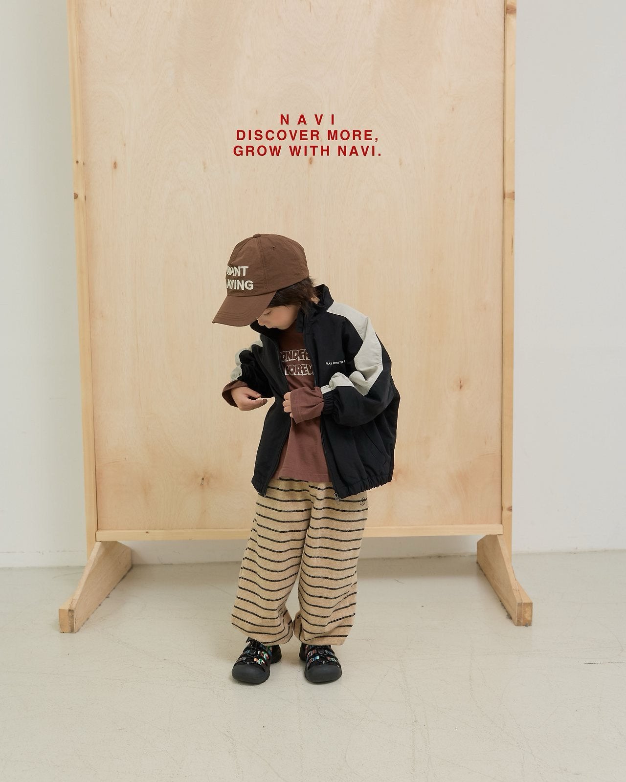 《予約》Anna Two-Tone Jumper / navi.