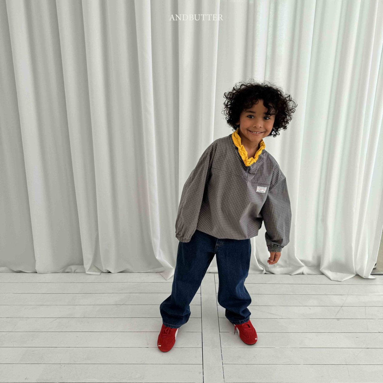 《予約》Old Check Anorak / andbutter