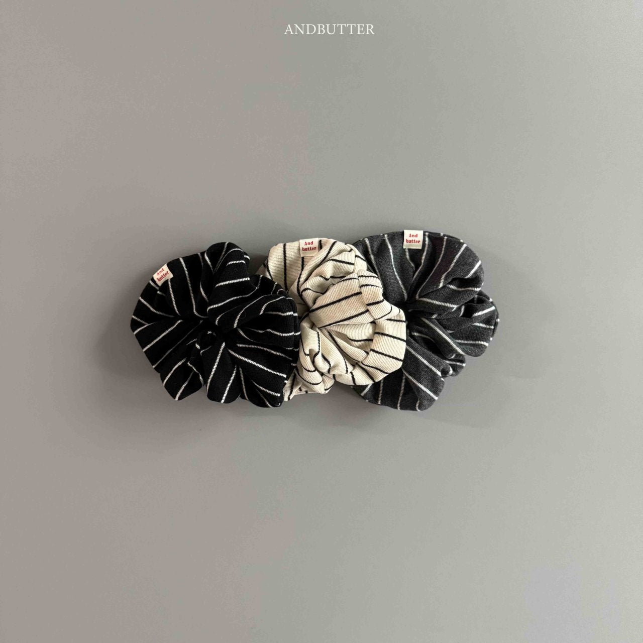 《予約》Stripe Scrunchies / andbutter