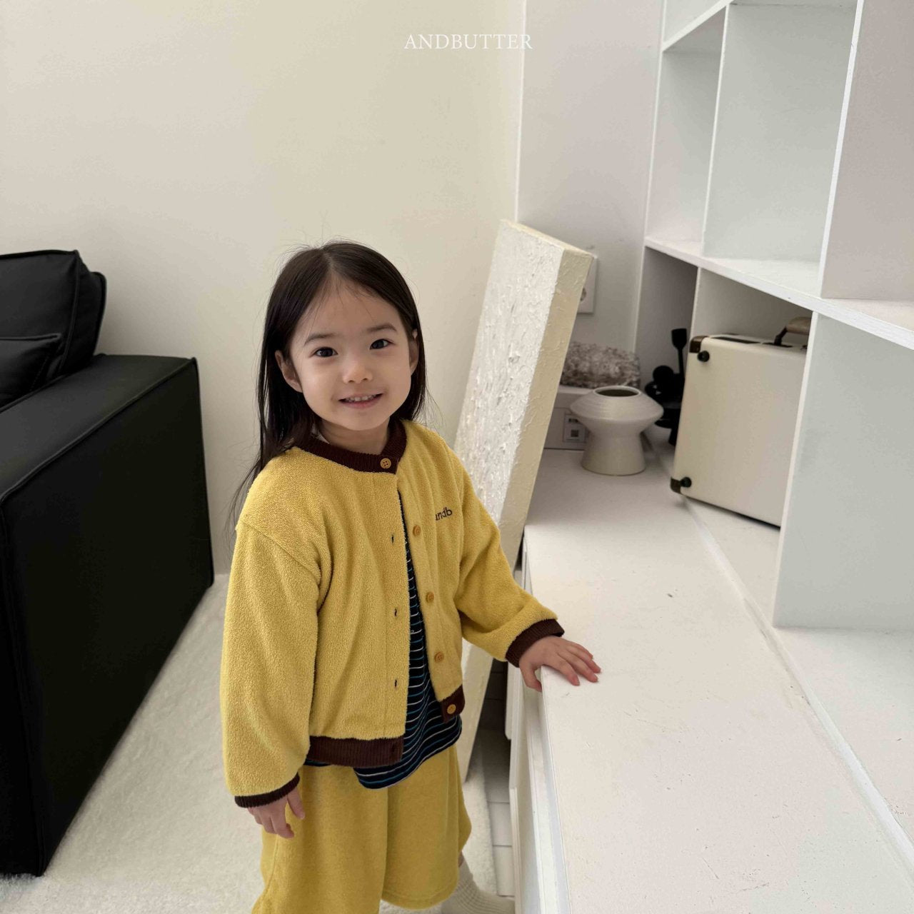 《予約》Two-Tone Terry Cardigan / andbutter