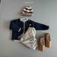 《予約》Fleece Mix Cardigan / andbutter