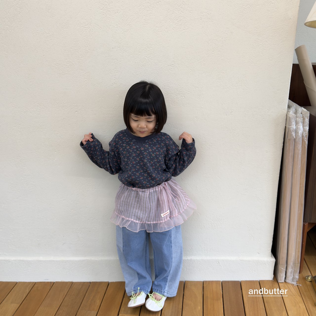 《予約》String Stripe Skirt / ANDBUTTER