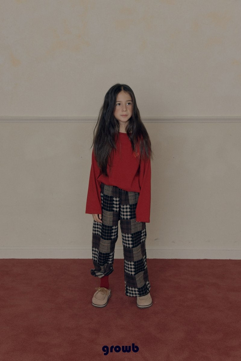 《予約》Patchwork Check Pants / GROWB