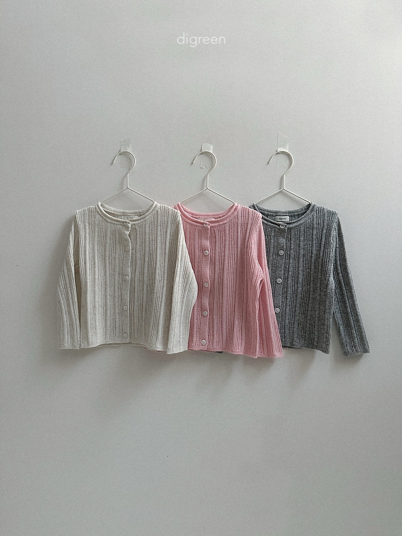 《予約》Wiggly Rib Cardigan (kids) / digreen