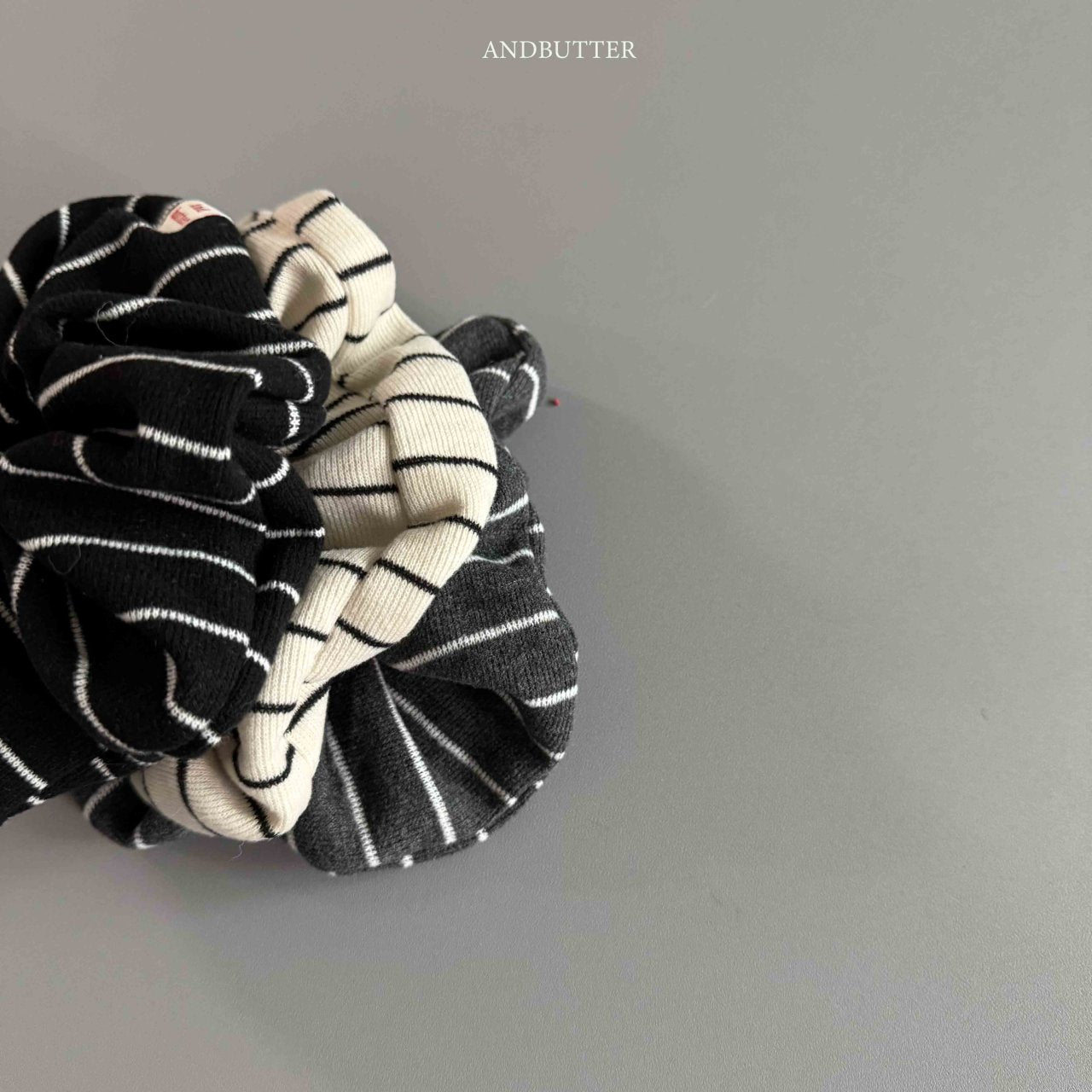 《予約》Stripe Scrunchies / andbutter