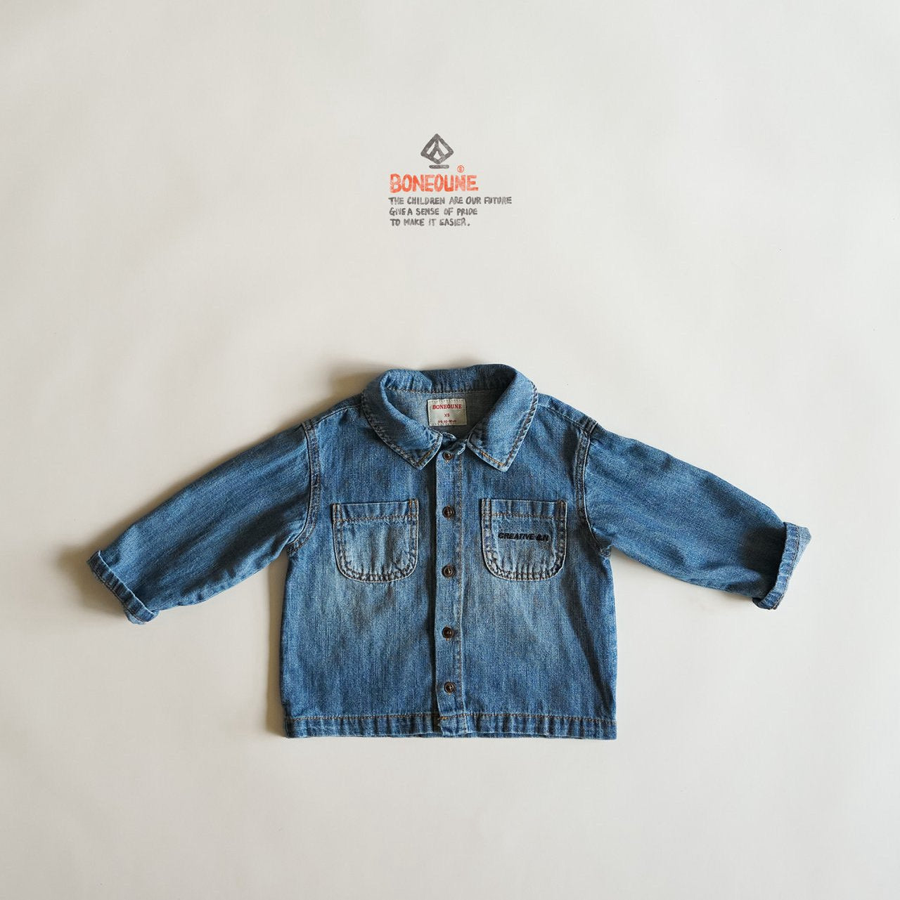 《予約》U-Pocket Denim Shirt / Boneoune