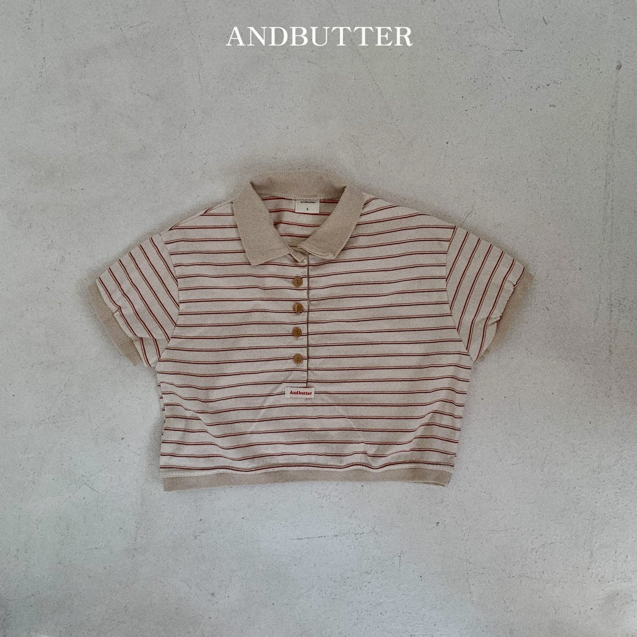 《即納》Sand Stripe Collar Tee