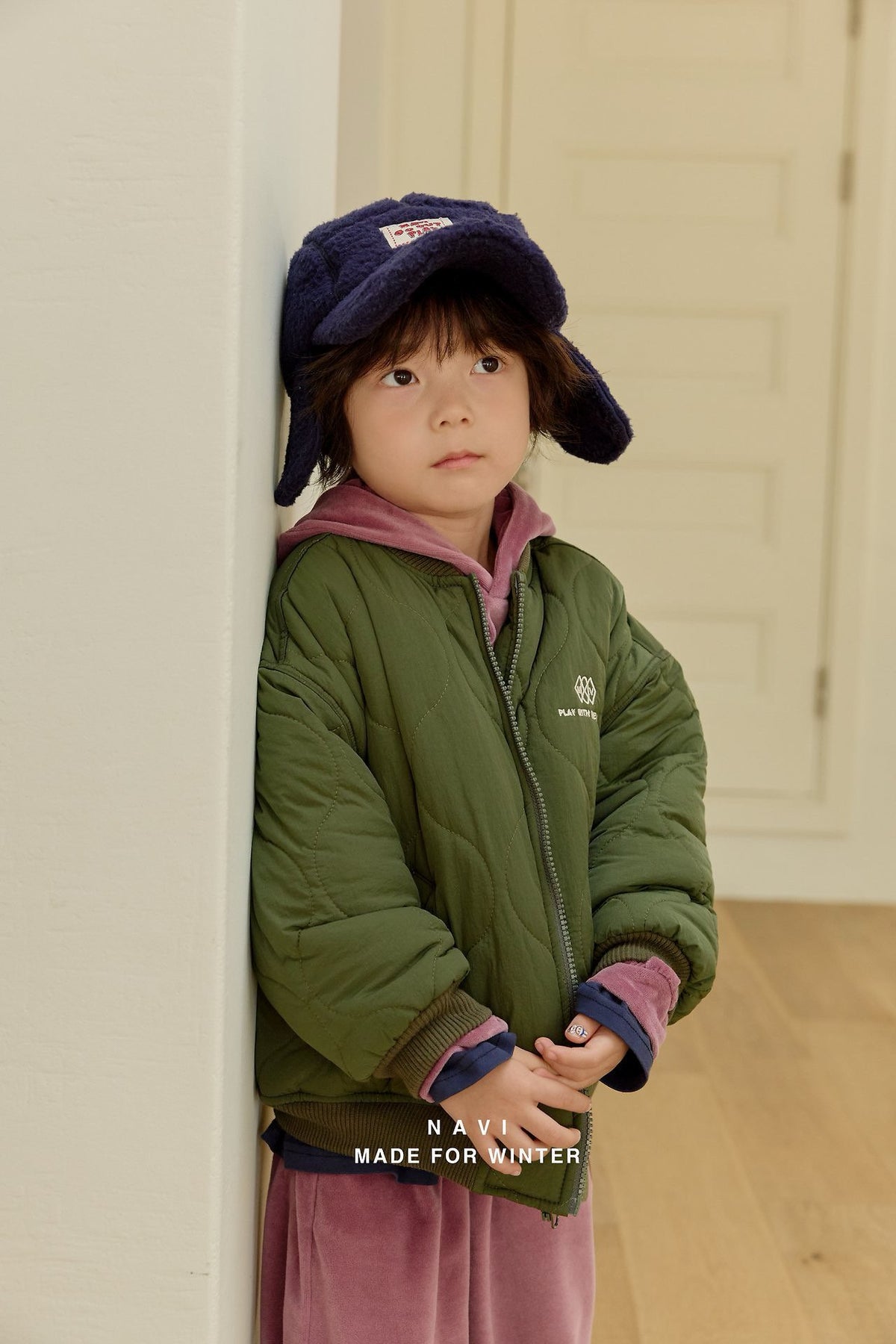 《予約》Bomber Quilted Jacket / NAVI