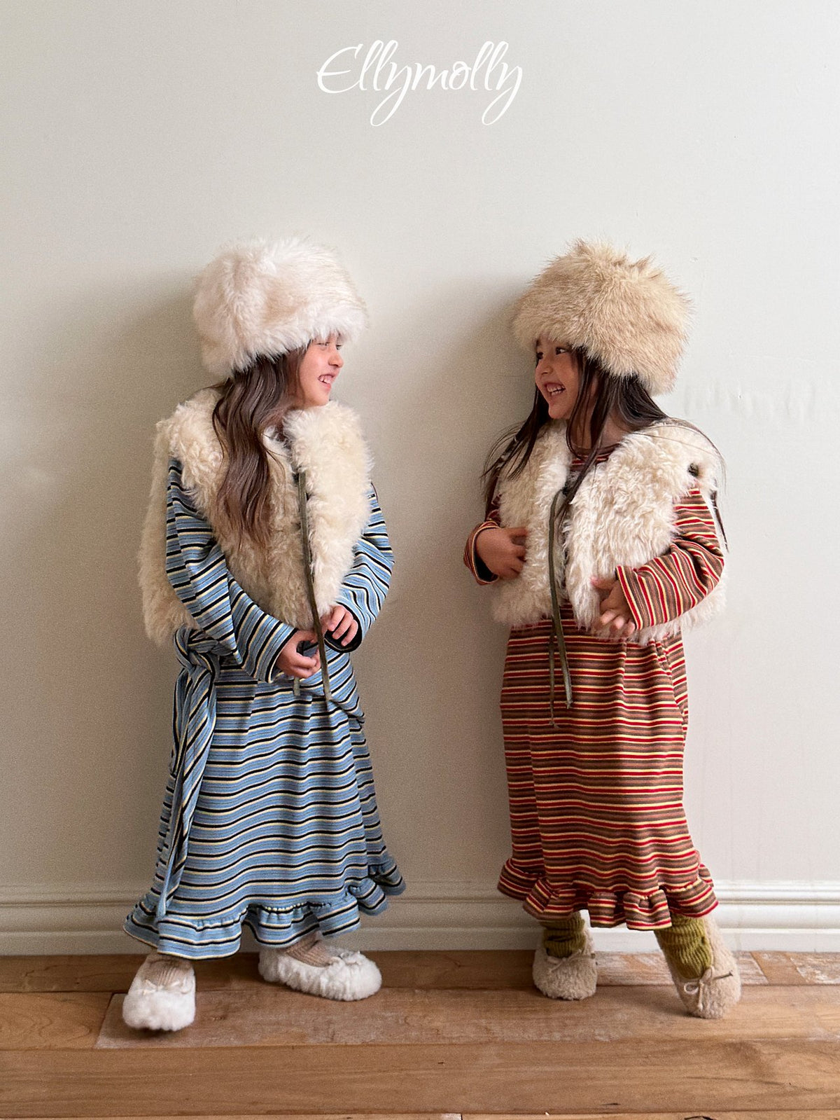 《予約》Fleece Frill Long Dress / ELLY MOLLY