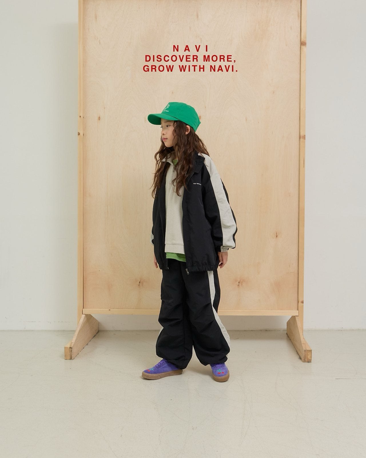 《予約》Anna Two-Tone Jumper / navi.