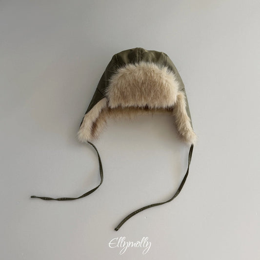 《予約》Fur Earflap Padded Hat / ELLY MOLLY