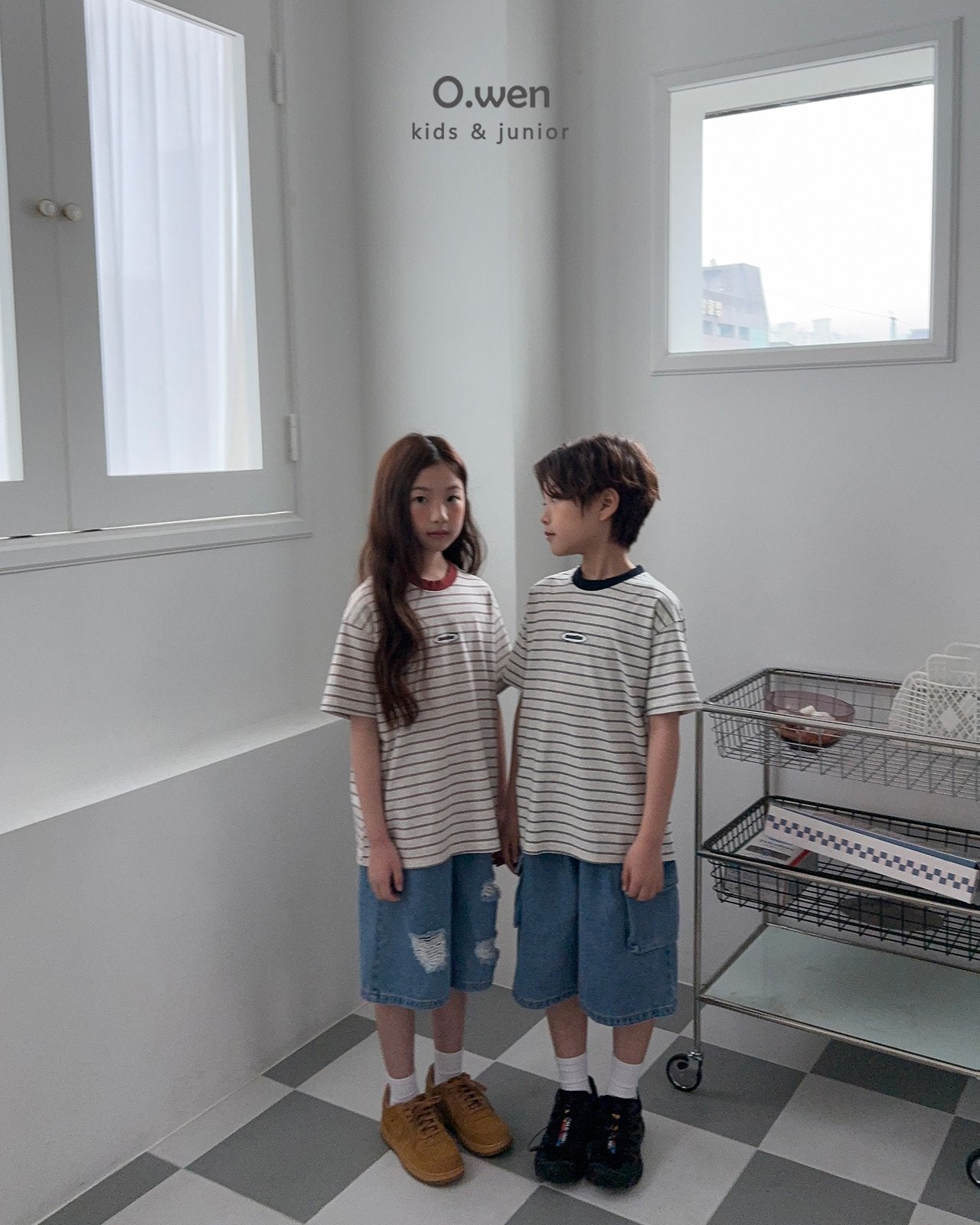 《予約》Mention Stripe Tee / O.wen