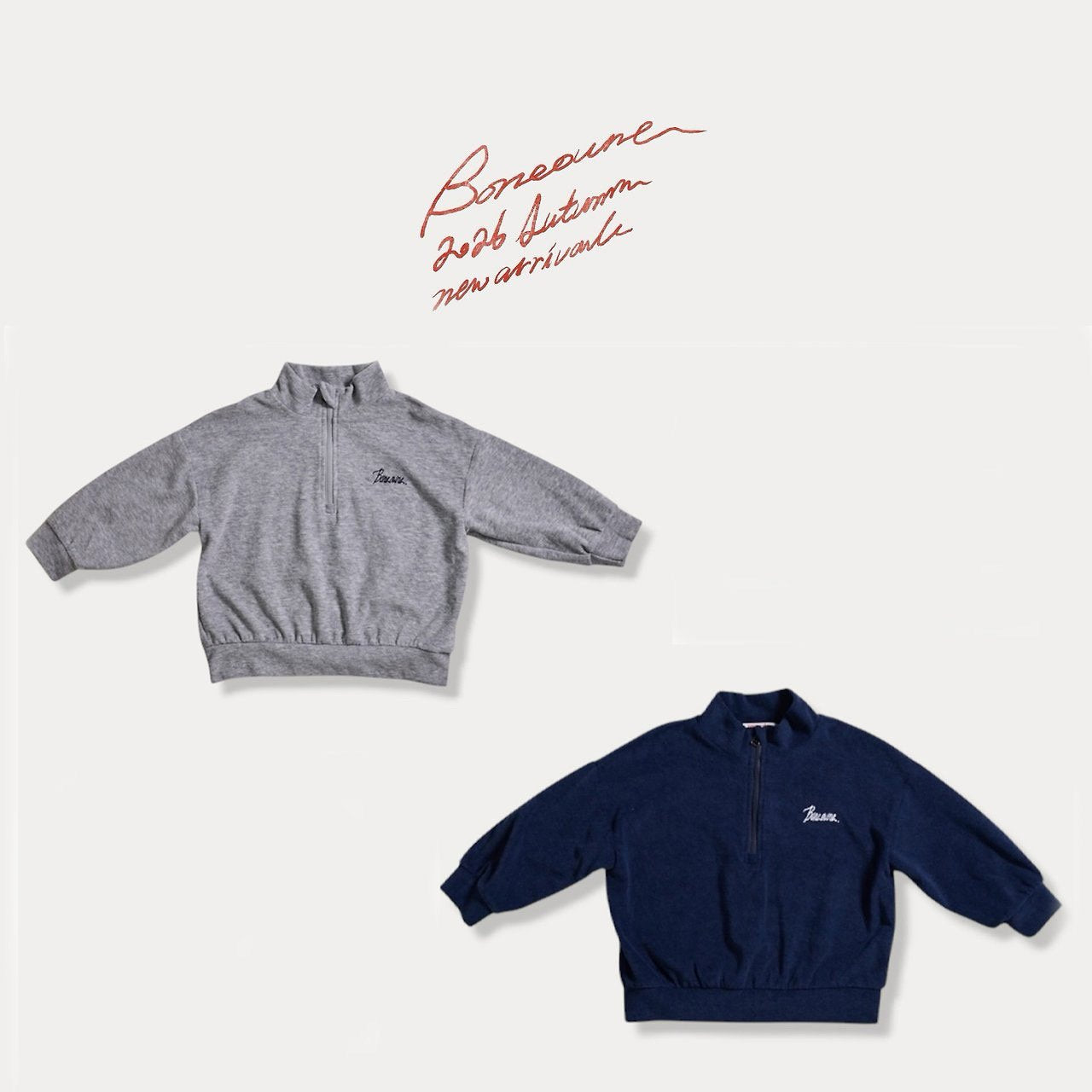 《予約》Terry Half zip-up / BONEOUNE