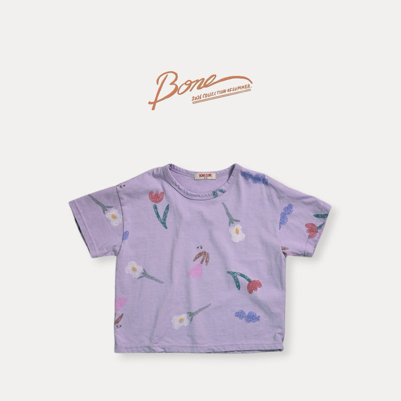 《予約》Flower Short-sleeve T-shirt / Boneoune