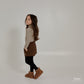 《brown M size》Brushed Spandex Half Polar