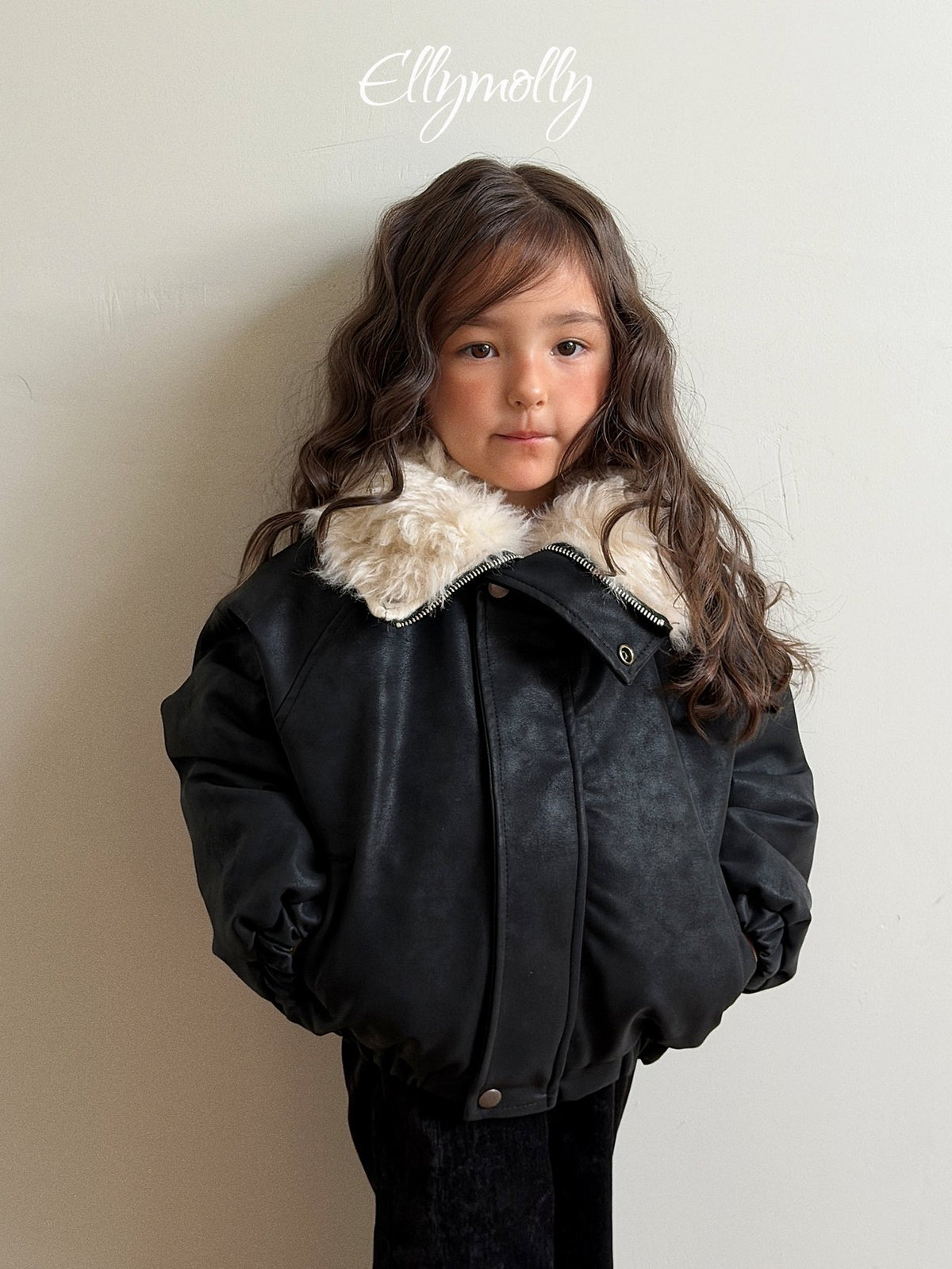 《予約》Big Collar Shearling Jacket / ELLY MOLLY