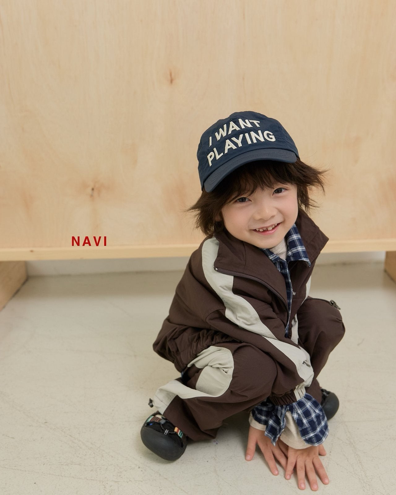 《予約》Anna Two-Tone Jumper / navi.