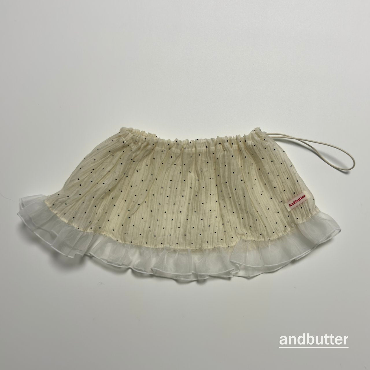 《予約》Wrinkle Dot Layered Skirt / ANDBUTTER