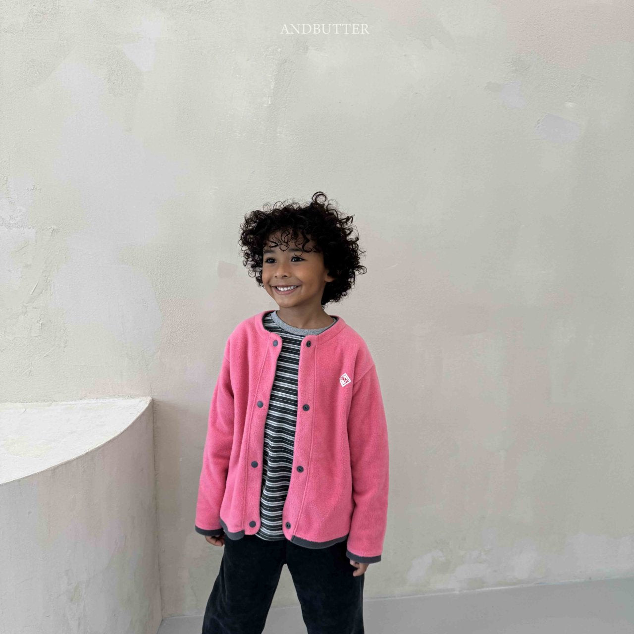 《予約》Fleece Mix Cardigan / andbutter