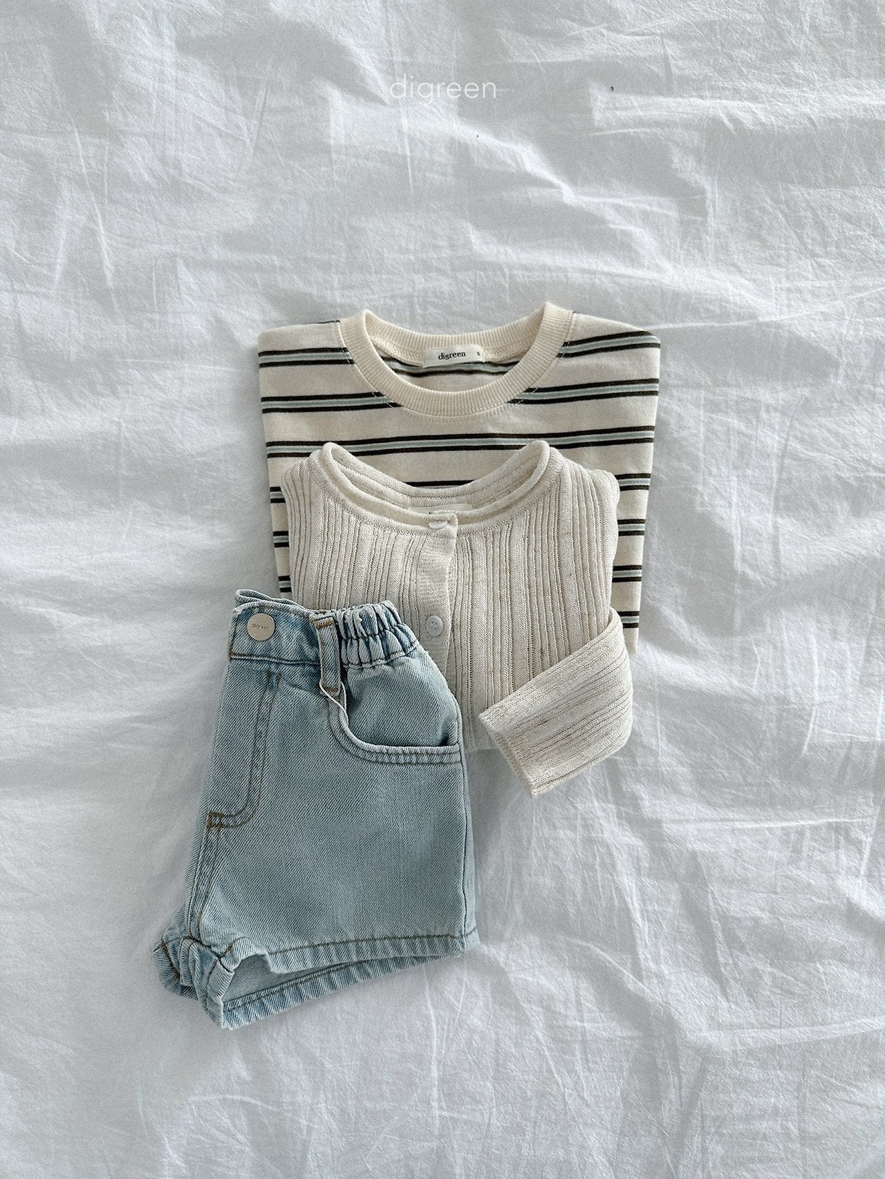 《予約》Wiggly Rib Cardigan (kids) / digreen