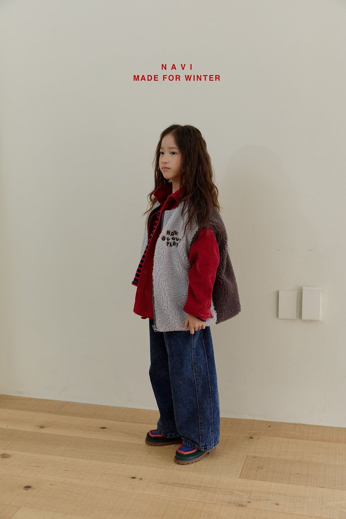 《予約》Moi Wide Denim Pants / NAVI