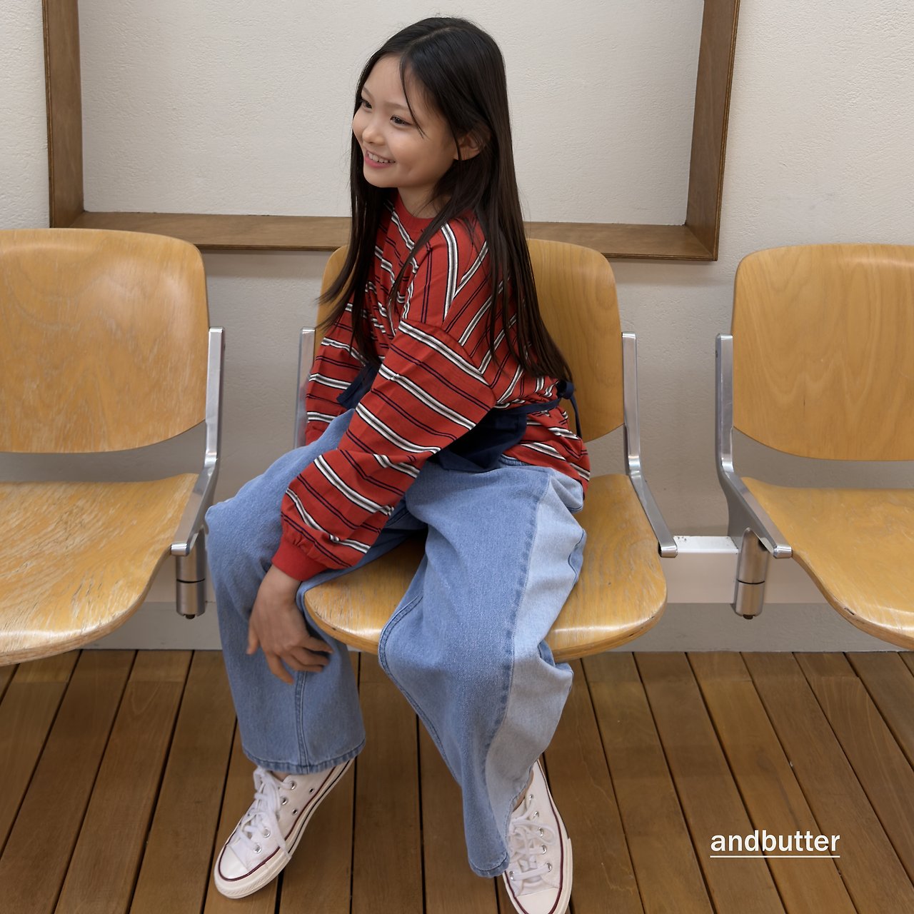《予約》Curved  Denim Pants / ANDBUTTER