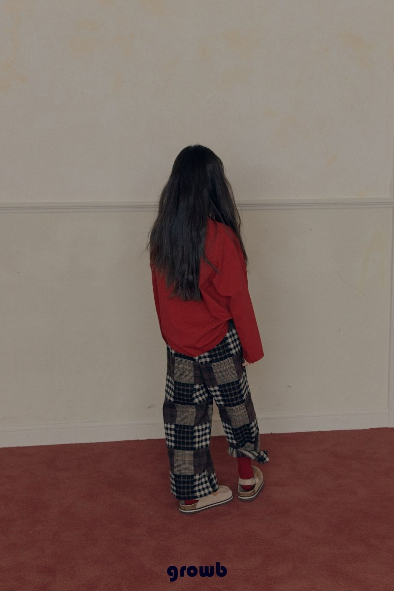 《予約》Patchwork Check Pants / GROWB