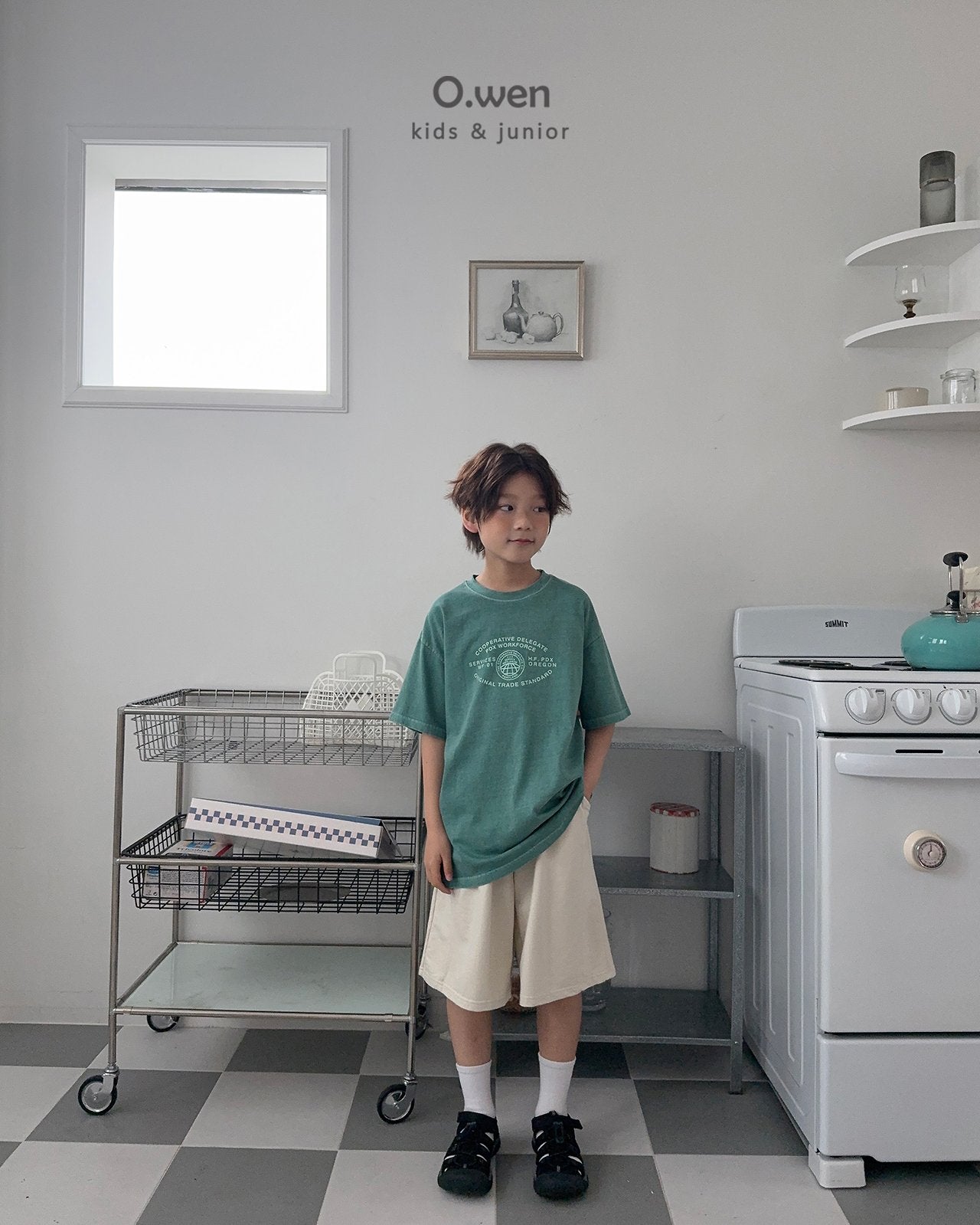 《予約》Slit Pigment Tee / O.wen (adultまで)