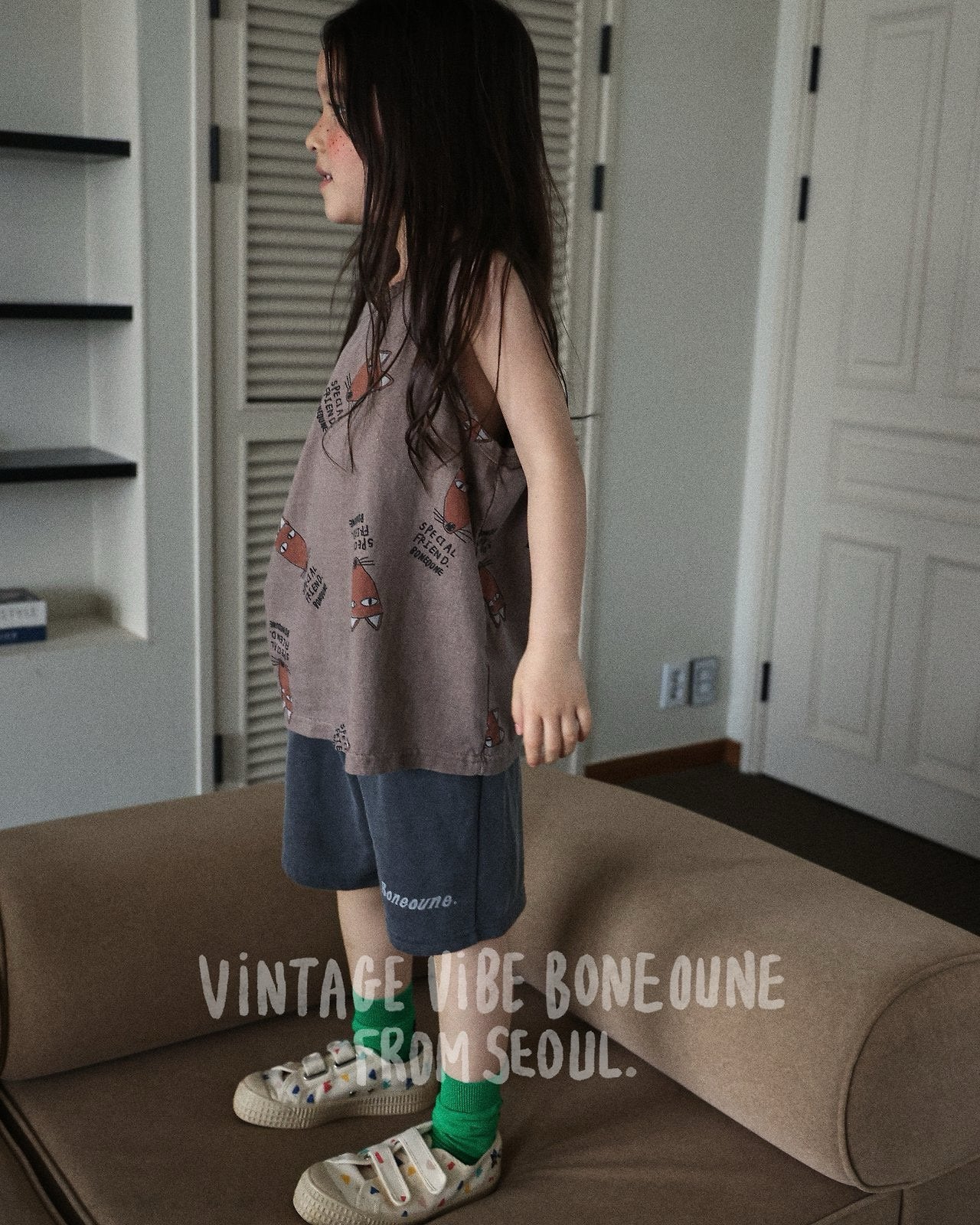 《予約》Fox Sleeveless T-shirt / Boneoune