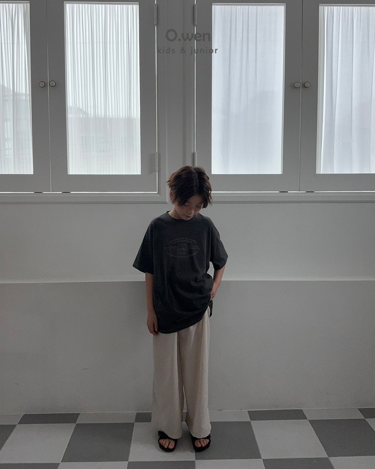 《予約》Slit Pigment Tee / O.wen (adultまで)