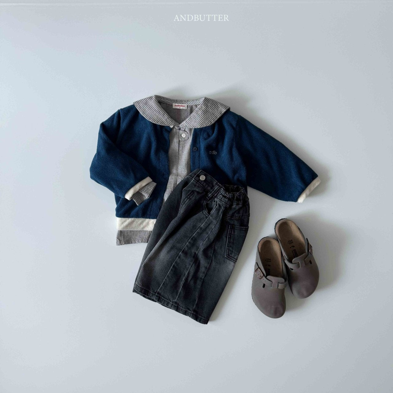 《予約》Two-Tone Terry Cardigan / andbutter